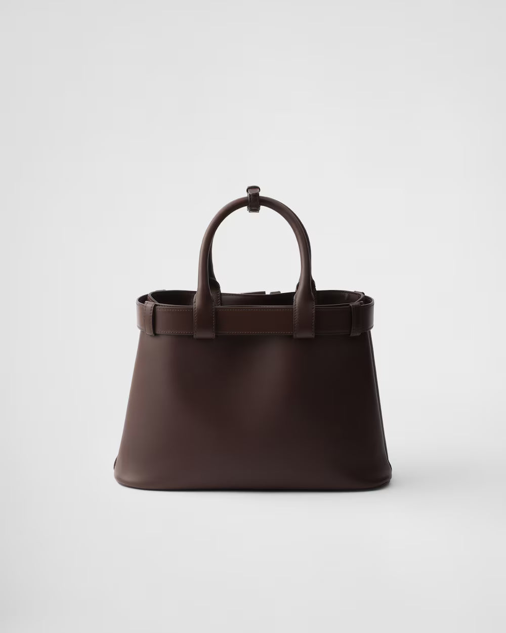 Prada Buckle Small Leather Handbag With Belt