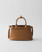 Prada Buckle Small Leather Handbag With Belt