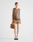 Prada Buckle Small Leather Handbag With Belt
