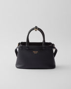 Prada Buckle Small Leather Handbag With Belt