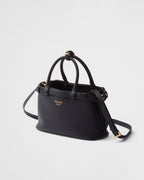Prada Buckle Small Leather Handbag With Belt
