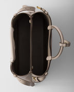 Prada Buckle Medium Leather Handbag With Double Belt